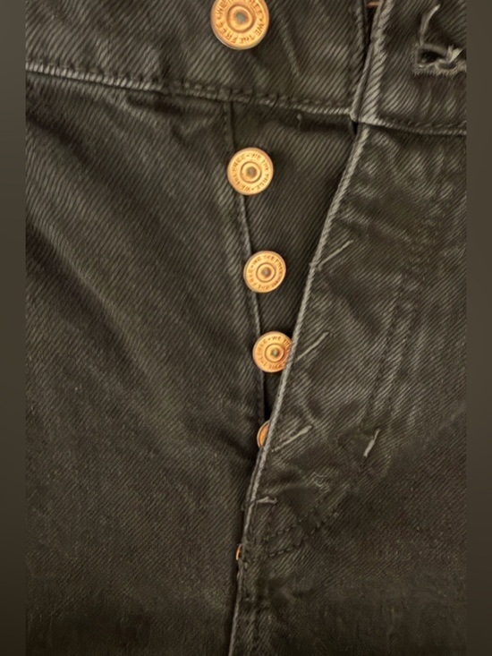 Free People 🖤 Good Luck 🍀 Barrel Jeans Black Mid Rise Size 29 - Picture 7 of 9